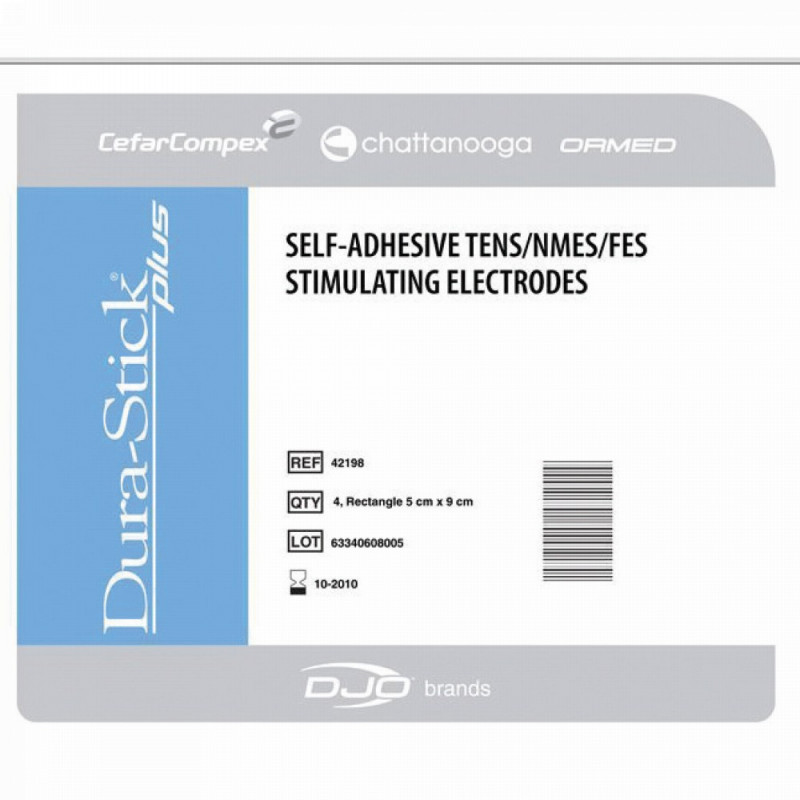 DJO Dura-stick Premium 4 électrodes carrées - Electrostimulation