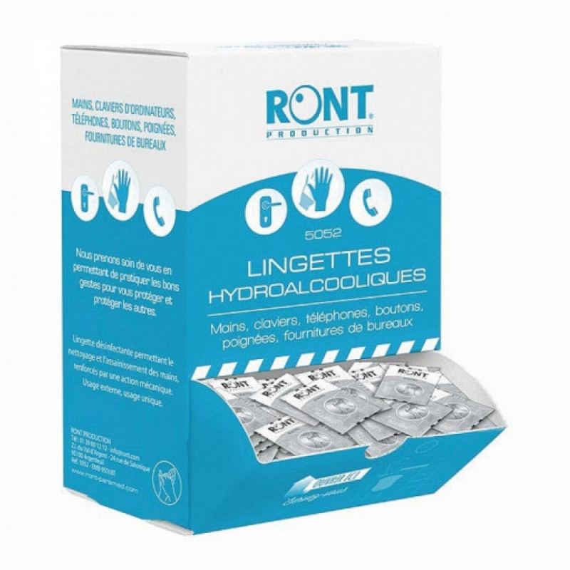 Presentoir lingettes hydroalcooliques - boite de 250 - Drexco Médical