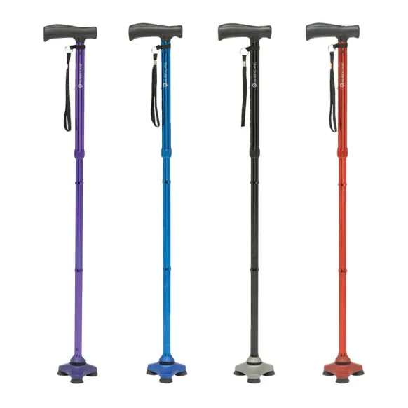 Lot De 2 Cannes Pliables Réglables En Hauteur - Aluminium Léger, Portables, Charge 120kg, Neuf