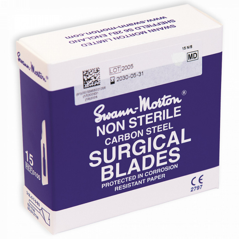 Lames de Bistouri Swann-Morton non stériles 20x5p/bte