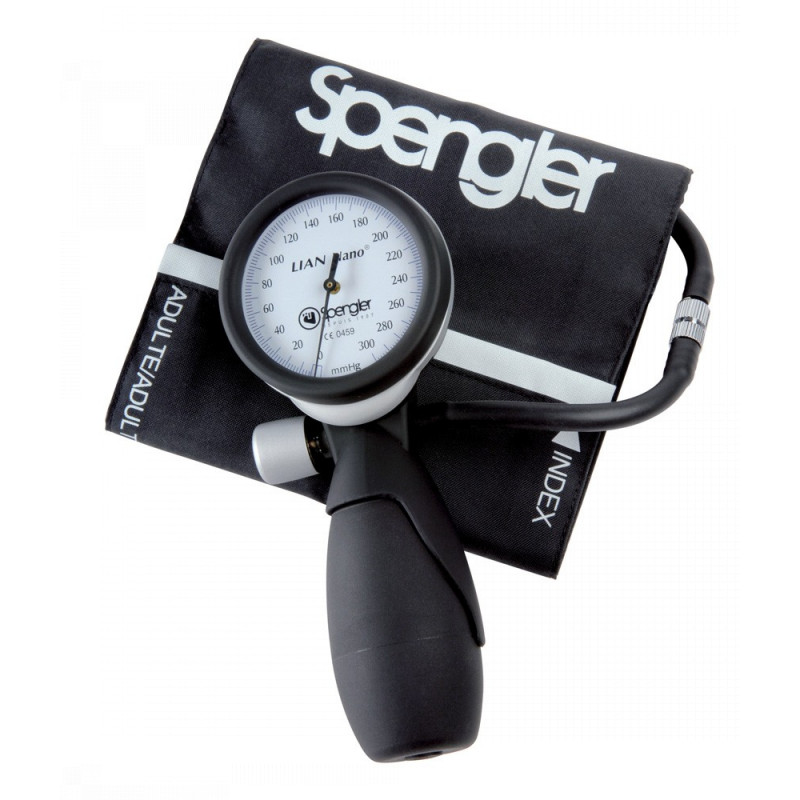 Tensiomètre manopoire lian nano spengler accompagné de son brassard noir