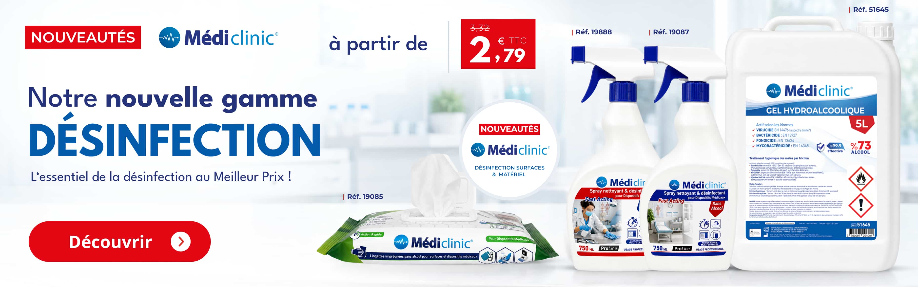 Nouveautés Désinfection Médi'Clinic