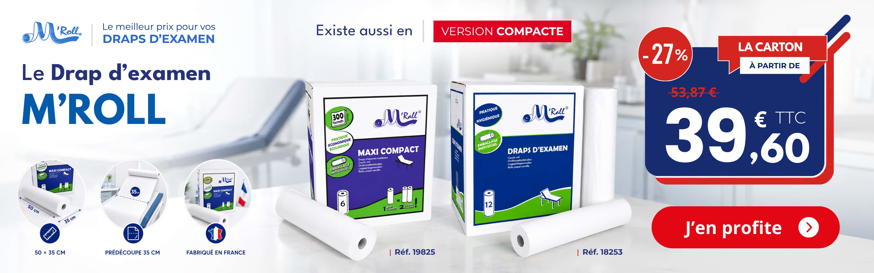 Draps d'examen M'ROLL