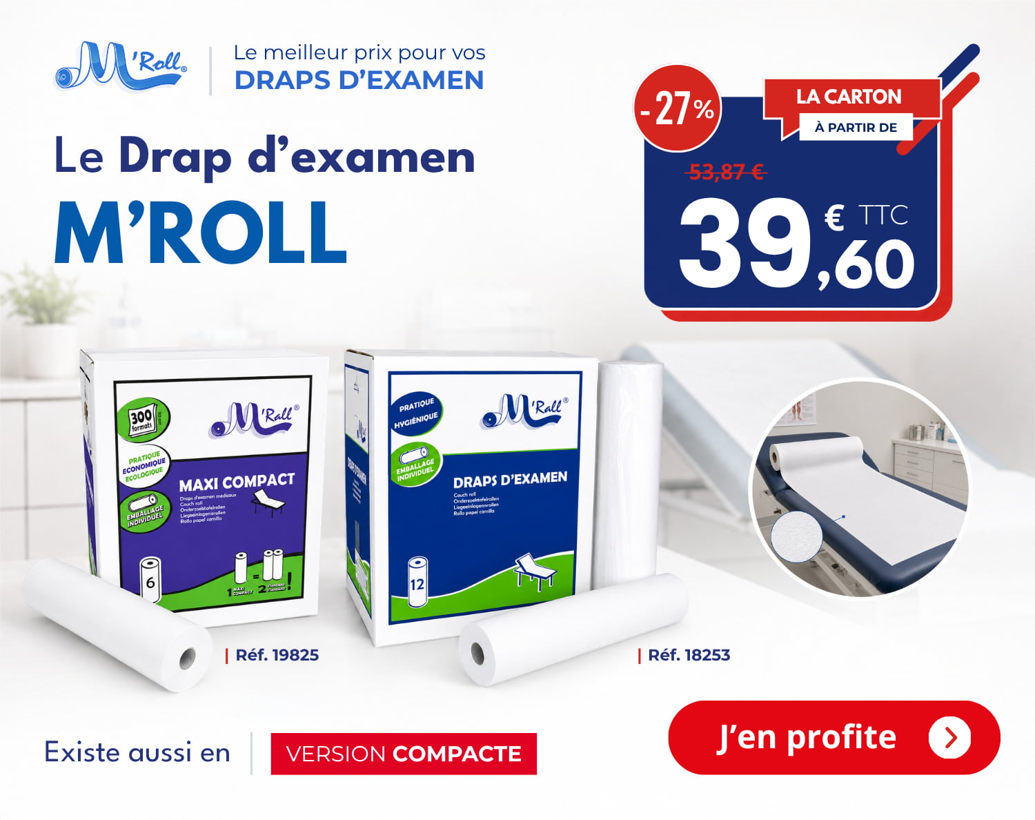 Draps d'examen M'ROLL