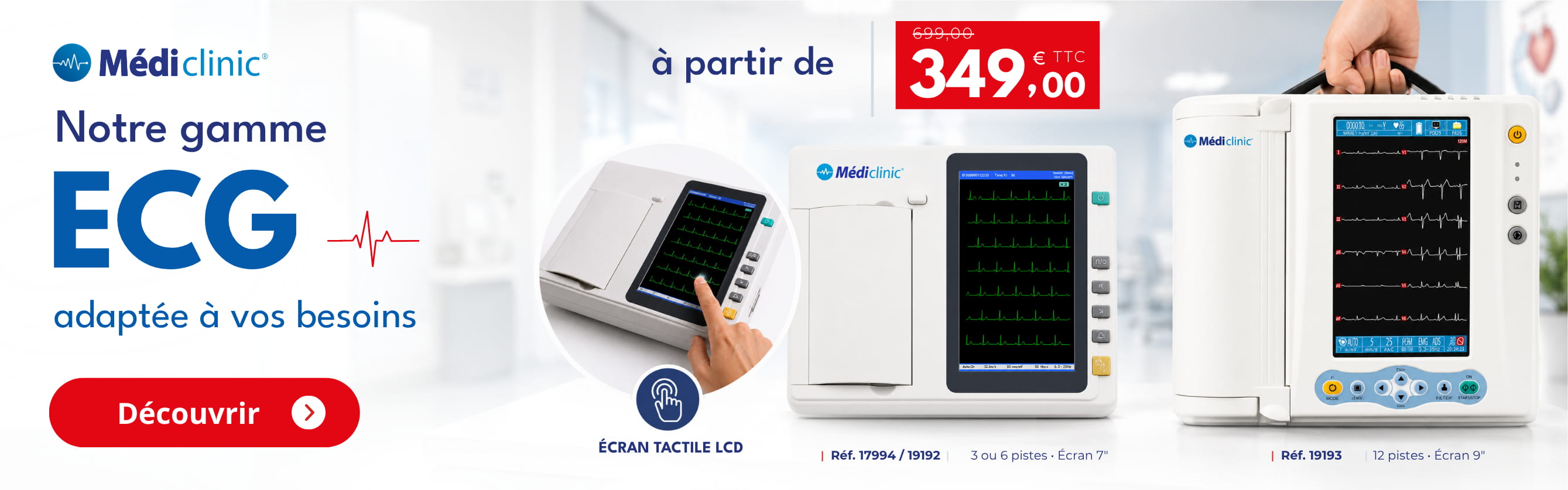 Notre Gamme d'ECG Médi'Clinic