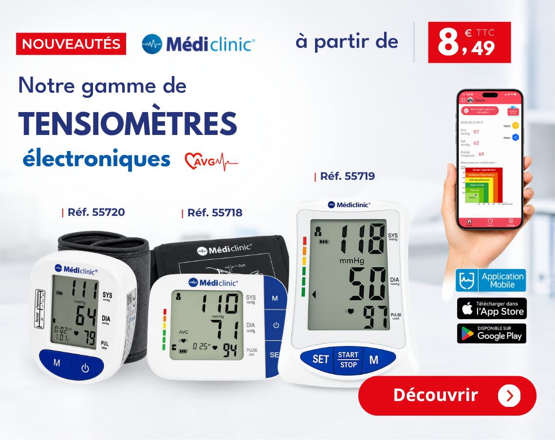 Notre Gamme de Tensiomètres électroniques Médi'Clinic