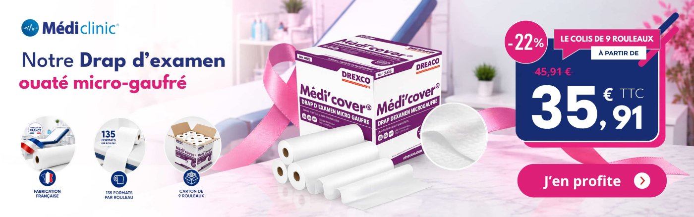 Drap d'examen ouaté micro-gaufré