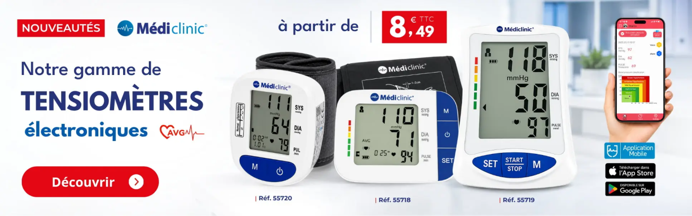 Notre Gamme de Tensiomètres électroniques Médi'Clinic